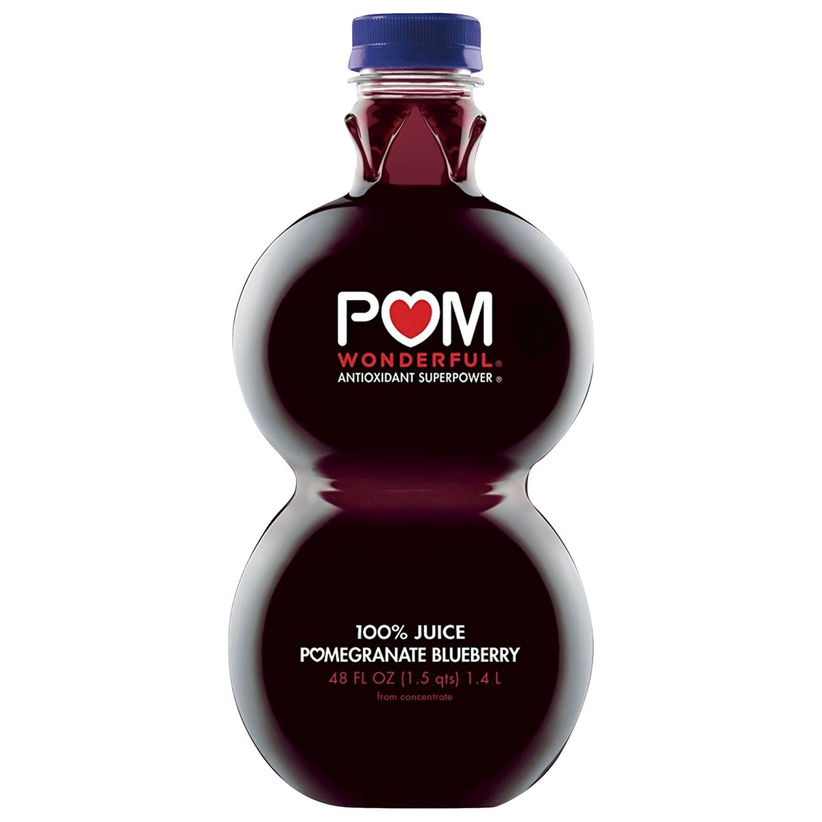 slide 1 of 3, POM Wonderful Antioxidant Superpower Pomegranate Blueberry 100% Juice 48 oz, 48 fl oz