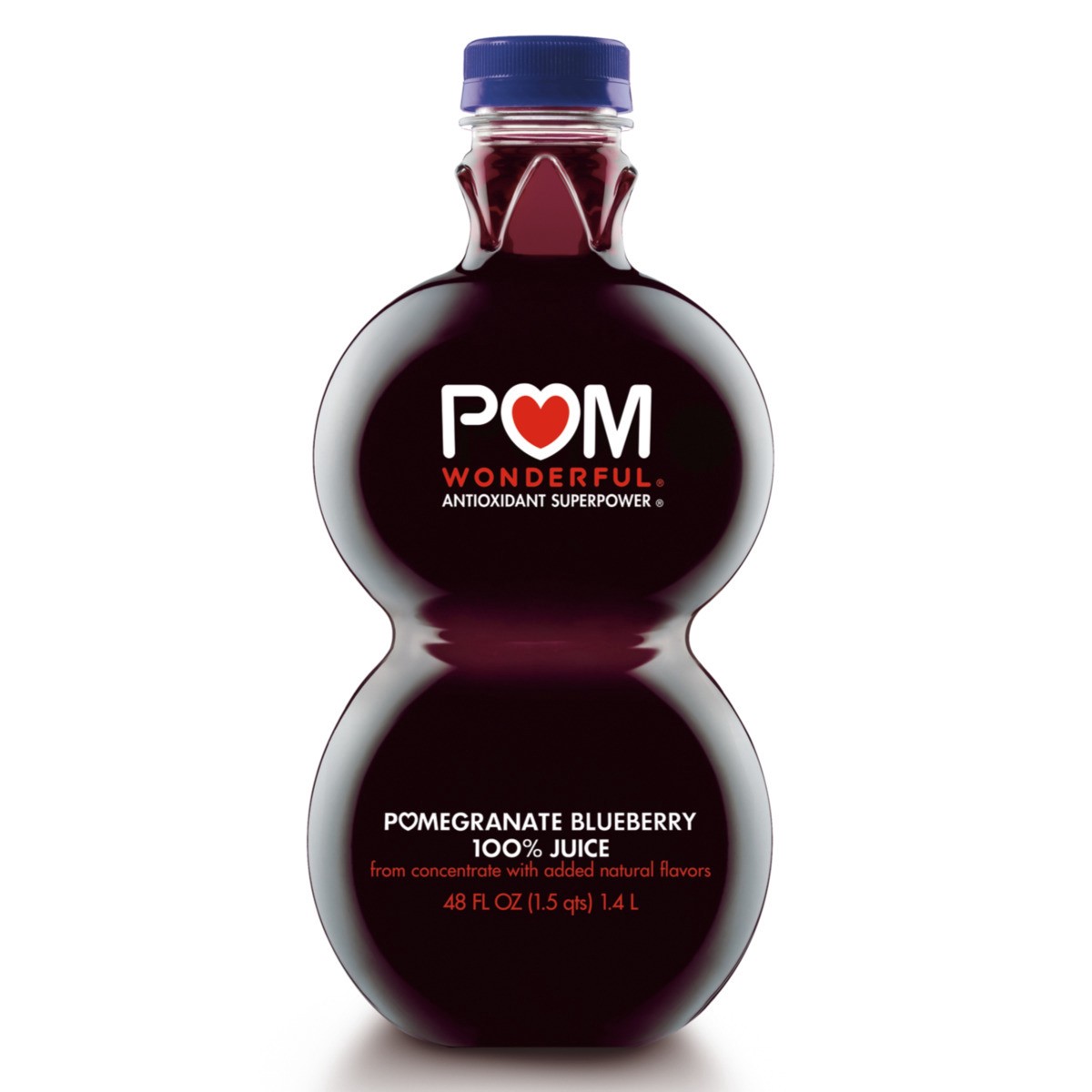 slide 1 of 3, POM Wonderful 100% Juice, Pomegranate Blueberry, 48 Ounce, 48 fl oz
