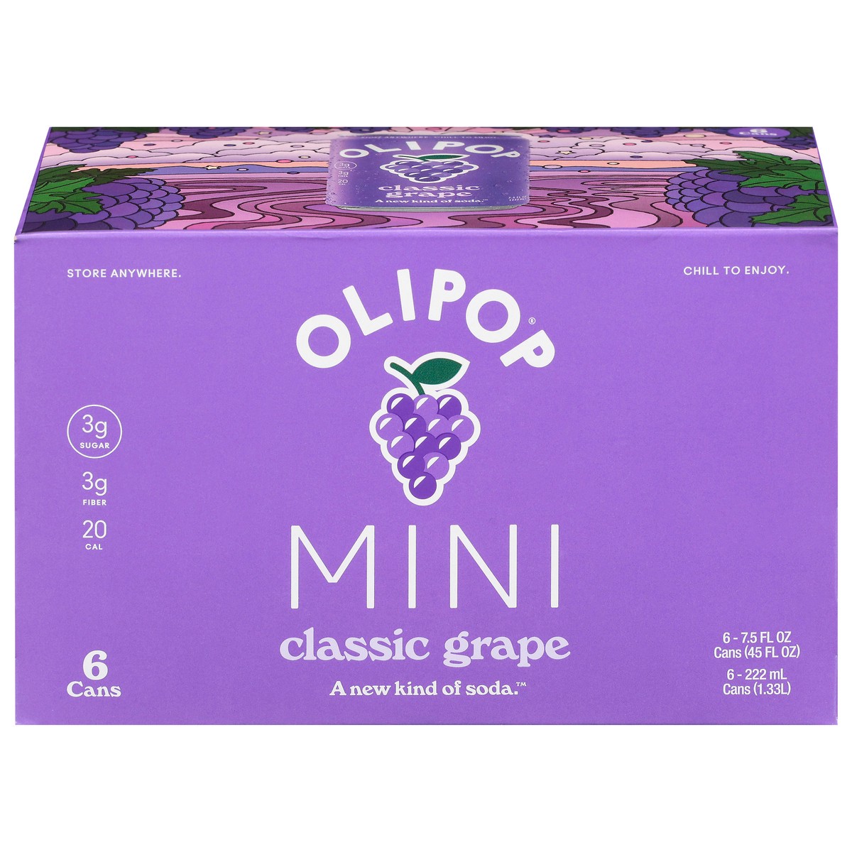 slide 1 of 15, Olipop Mini Classic Grape 6pk/7.5oz, 6 ct; 7.5 oz
