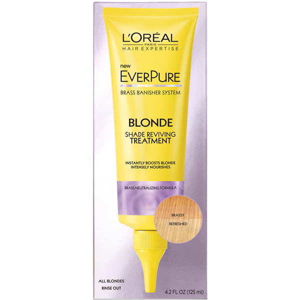 slide 1 of 1, L'Oréal Paris Hair Expertise Everpure Blonde Shade Reviving Treatment Blonde Color Treated Hair, 4.2 oz