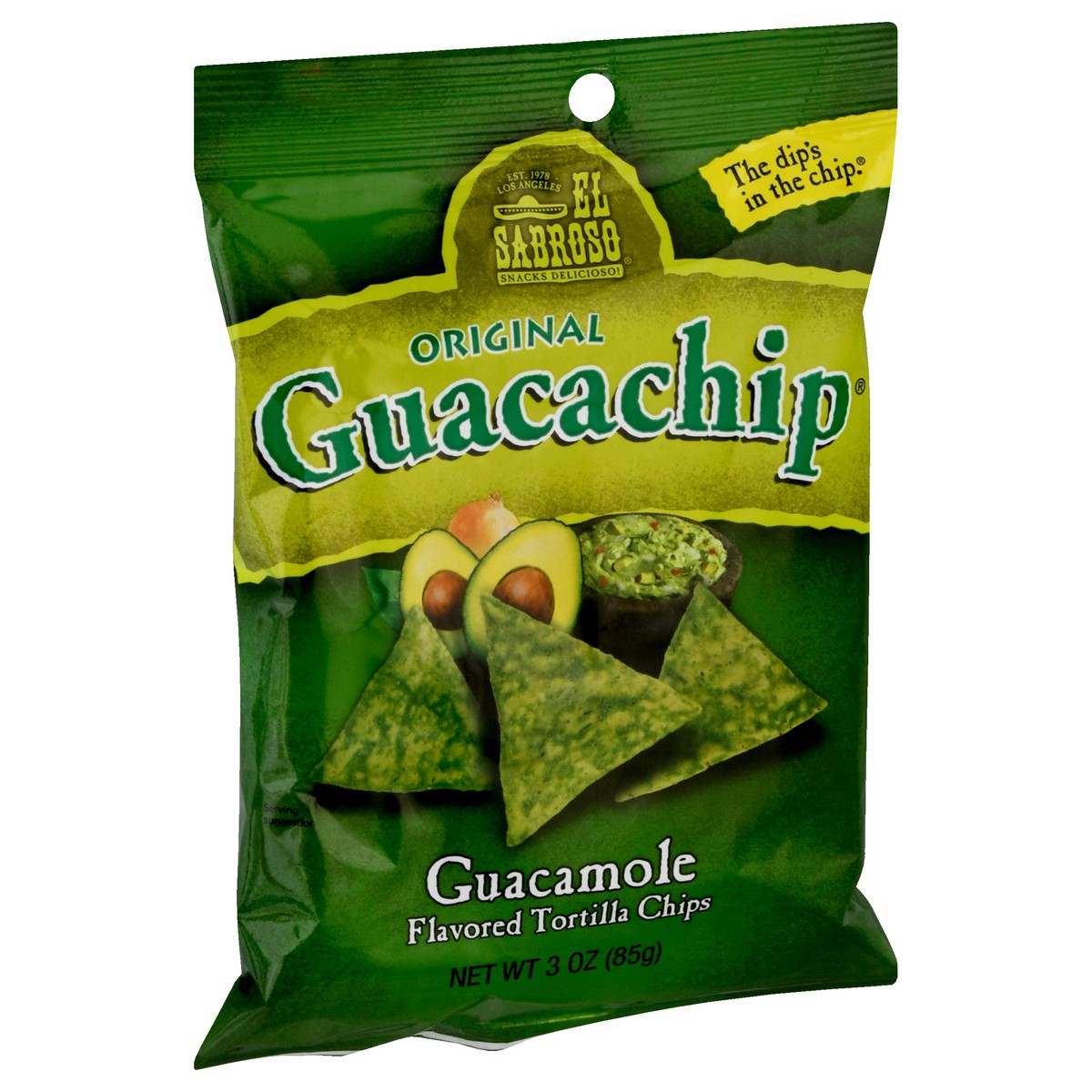 slide 7 of 7, El Sabroso Original Guacachip, 3 oz