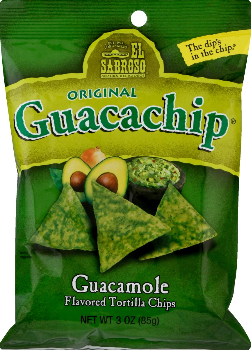 slide 1 of 7, El Sabroso Original Guacachip, 3 oz