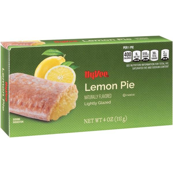 slide 1 of 1, HyVee Lightly Glazed Lemon Pie, 4 oz