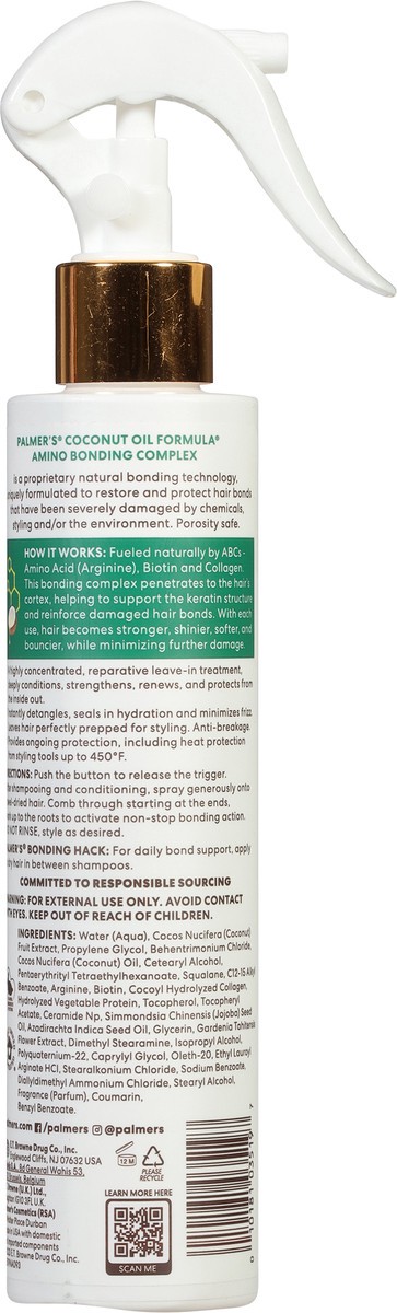 slide 13 of 13, Palmer's Coconut Oil Formula Amino Bonding Complex Bonding Leave-in Treatment 6.7 fl oz, 6.7 fl oz