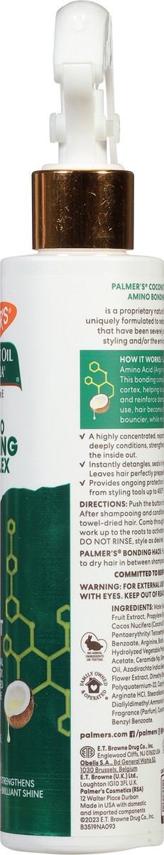 slide 6 of 13, Palmer's Coconut Oil Formula Amino Bonding Complex Bonding Leave-in Treatment 6.7 fl oz, 6.7 fl oz