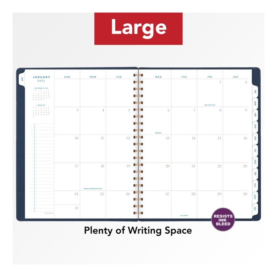 slide 3 of 10, At-A-Glance Signature Collection Academic 13-Month Weekly/Monthly Planner, 8-1/2'' X 11'', Brown, July 2020 To July 2021, Yp905A09, 1 ct