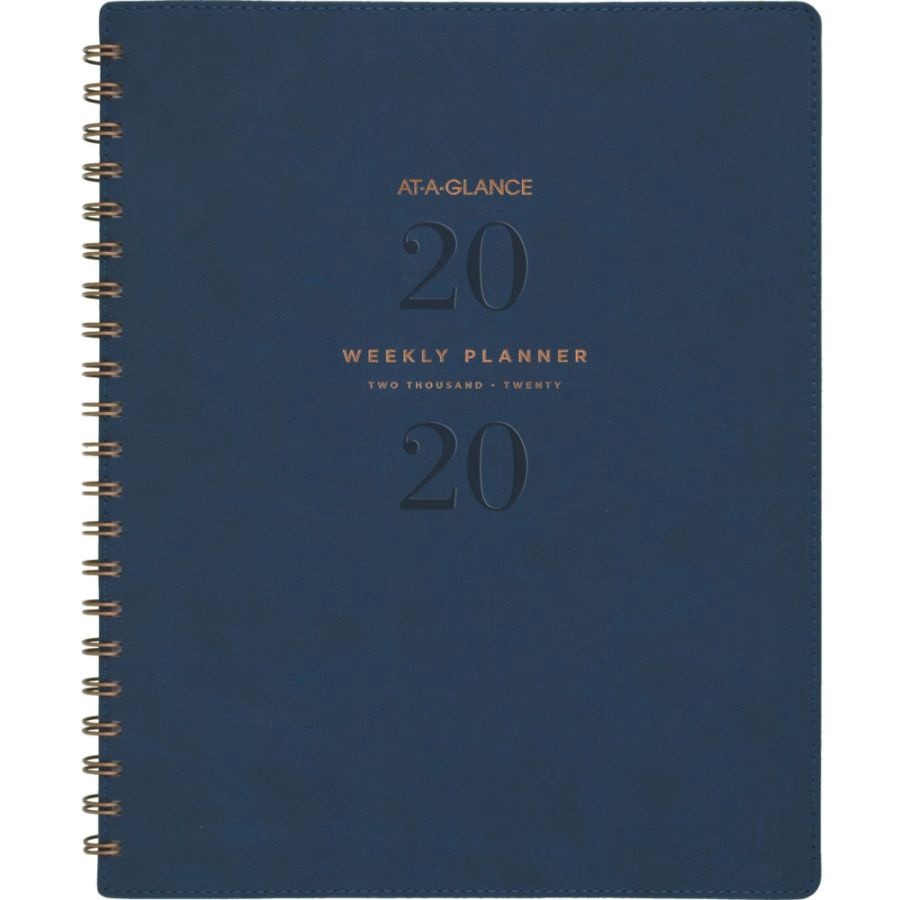 slide 2 of 10, At-A-Glance Signature Collection Academic 13-Month Weekly/Monthly Planner, 8-1/2'' X 11'', Brown, July 2020 To July 2021, Yp905A09, 1 ct