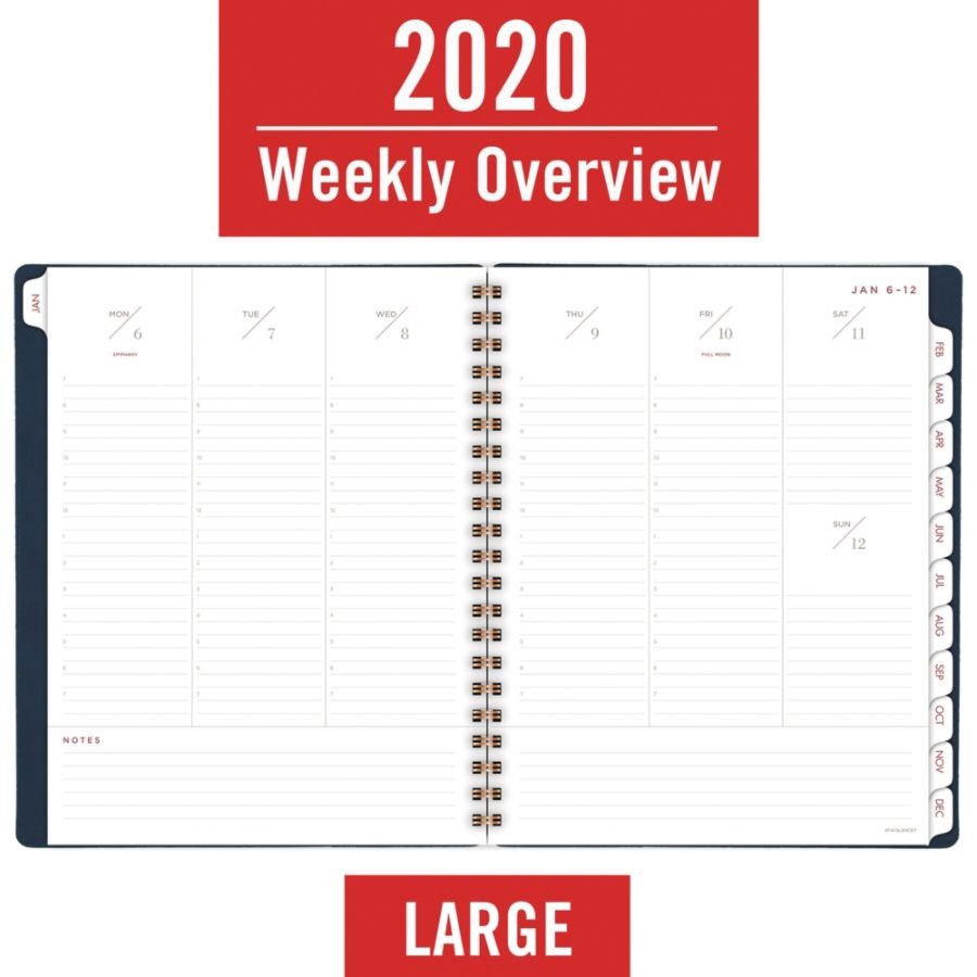 slide 9 of 10, At-A-Glance Signature Collection Academic 13-Month Weekly/Monthly Planner, 8-1/2'' X 11'', Brown, July 2020 To July 2021, Yp905A09, 1 ct