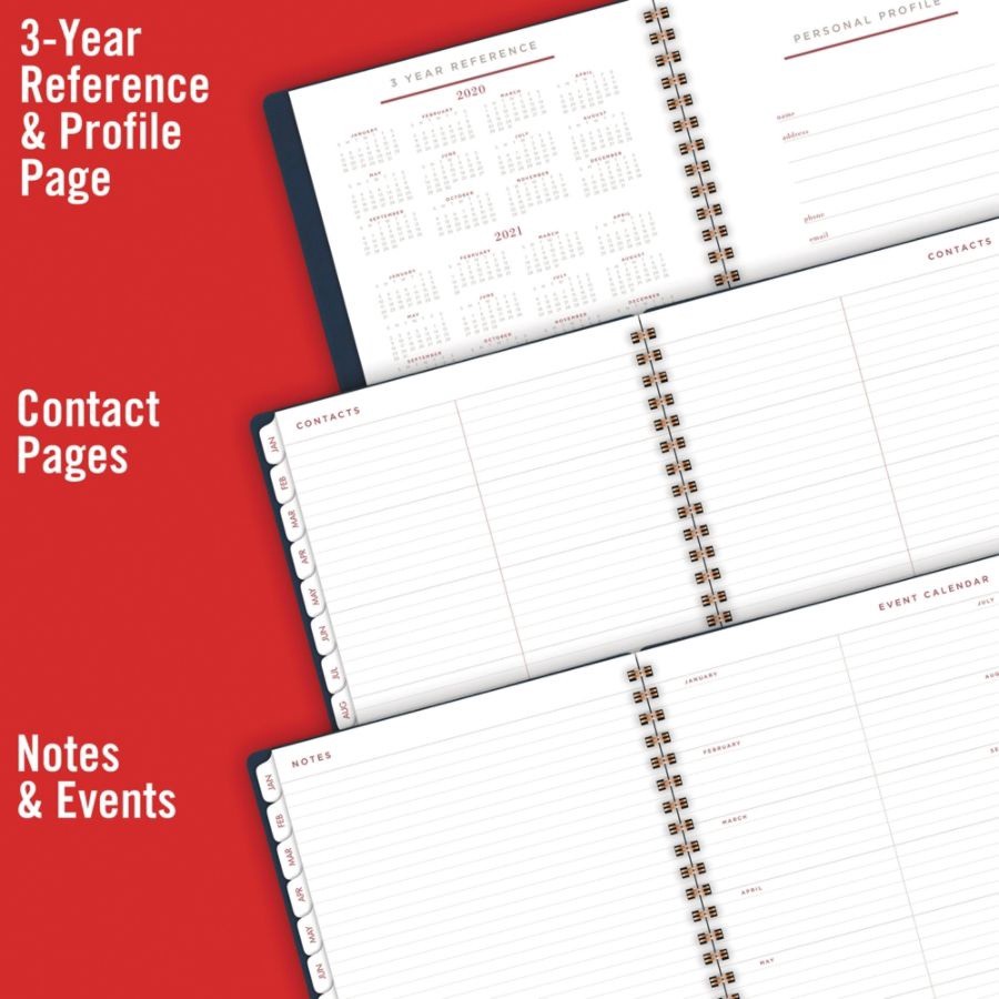 slide 8 of 10, At-A-Glance Signature Collection Academic 13-Month Weekly/Monthly Planner, 8-1/2'' X 11'', Brown, July 2020 To July 2021, Yp905A09, 1 ct