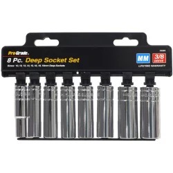 Pro-Grade Deep Socket Set - 3/8-Inch Drive