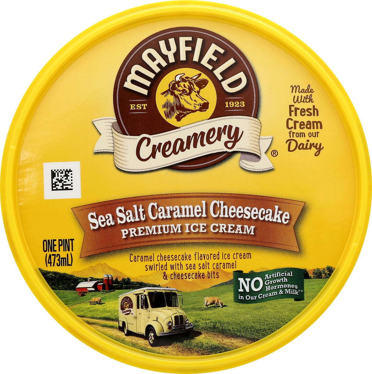 slide 10 of 10, Mayfield Creamery Ice Cream, Premium, Sea Salt Caramel Cheesecake, 1 pint