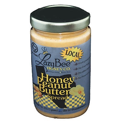 slide 1 of 1, Lazy Bee Honey Co. Honey Peanut Butter Spread, 9 oz