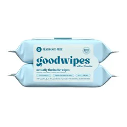 Goodwipes 100ct Fragrance-Free Flushable Wipes