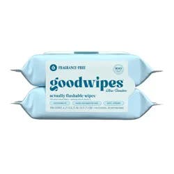 Goodwipes 100ct Fragrance-Free Flushable Wipes