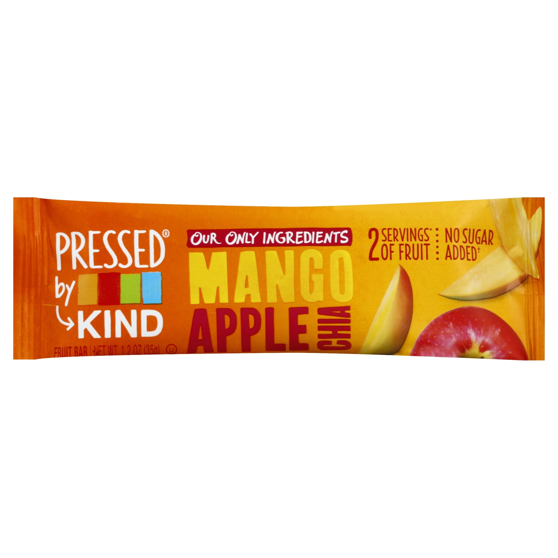 slide 1 of 1, KIND Pressed Mango Apple Chia Fruit Bar, 1.2 oz