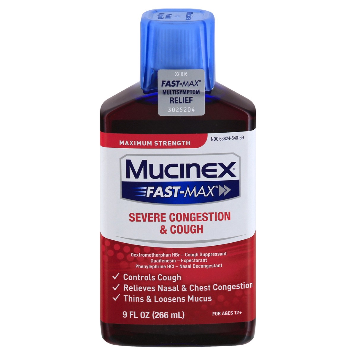 slide 1 of 9, Mucinex Fast-Max Severe Congestion & Cough Relief Liquid, 9 fl oz