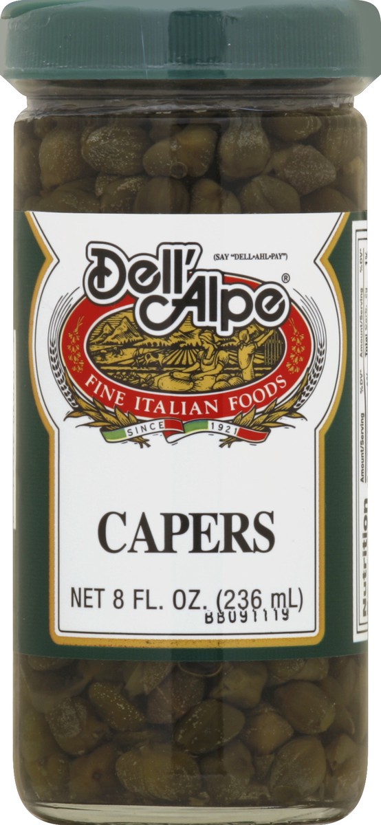 slide 1 of 3, Dell'Alpe Capers 8 oz, 8 oz
