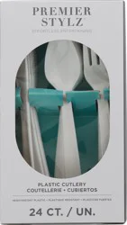 Premier Stylz White Plastic Cutlery 24 - 1 ea