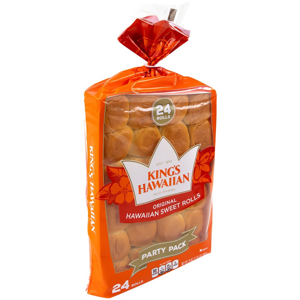 slide 5 of 8, King's Hawaiian Sweet Rolls, 24 oz
