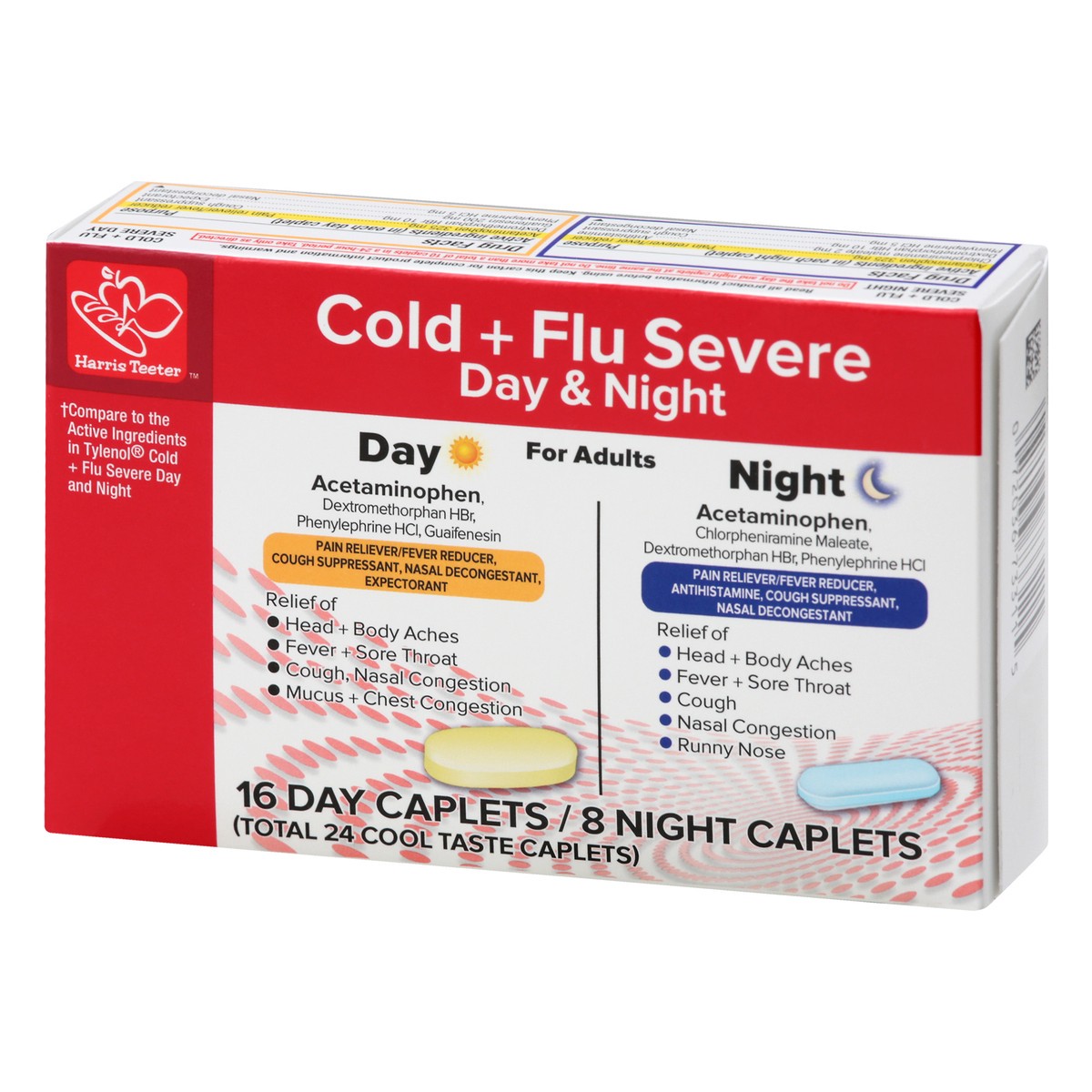 slide 8 of 12, Harris Teeter Cold + Flu Severe Day/Night, 24 ct