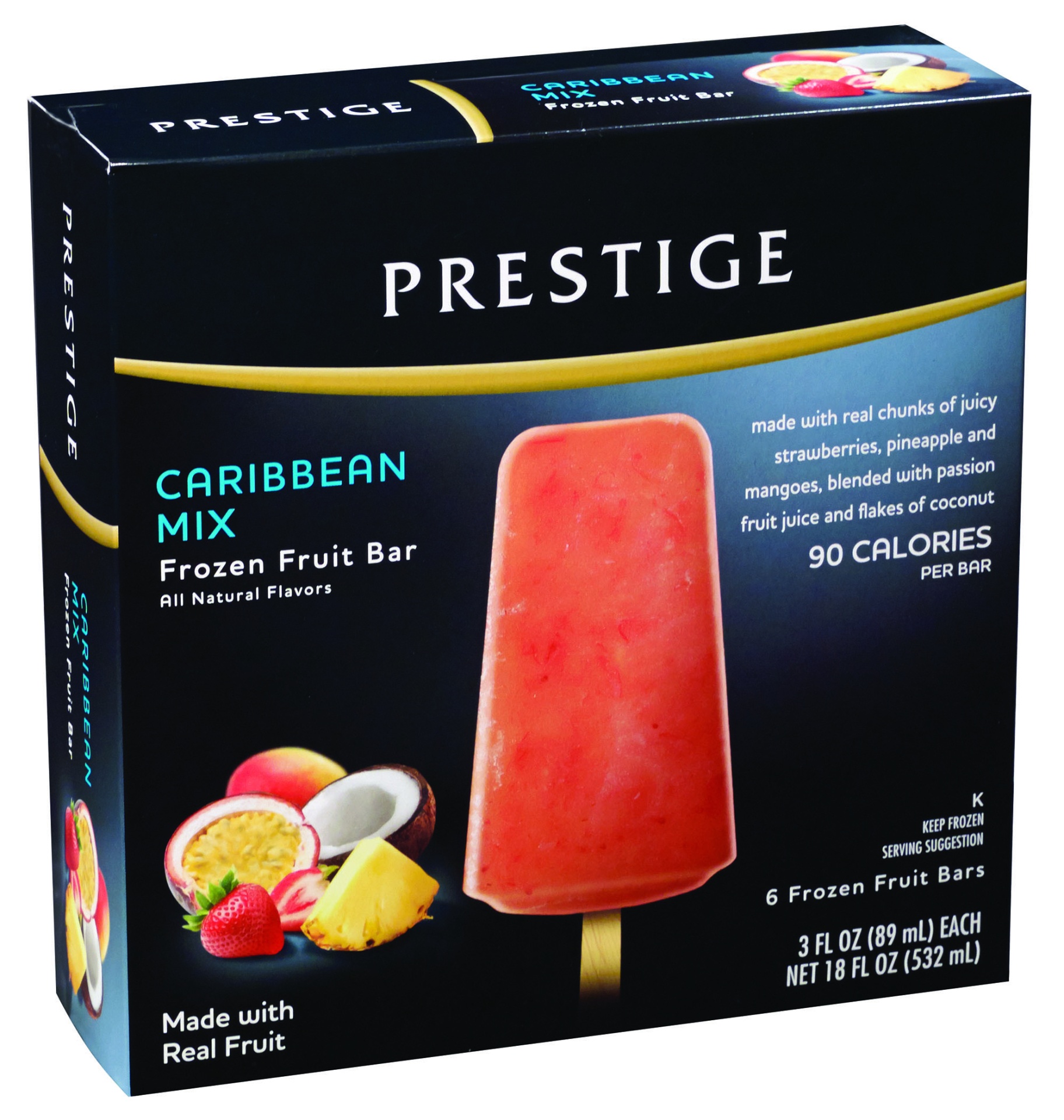 slide 1 of 1, Prestige Carribean Fruit Bars, 6 ct