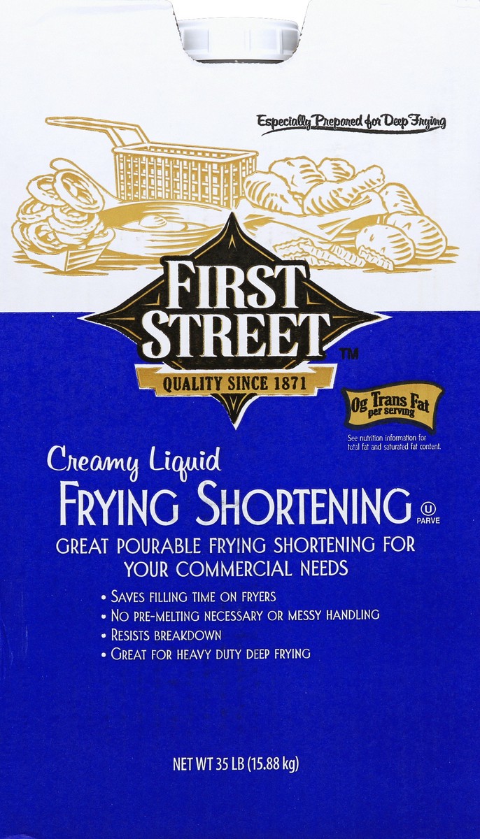 slide 6 of 6, First Street Creamy Liquid Frying Shortening, 35 lb