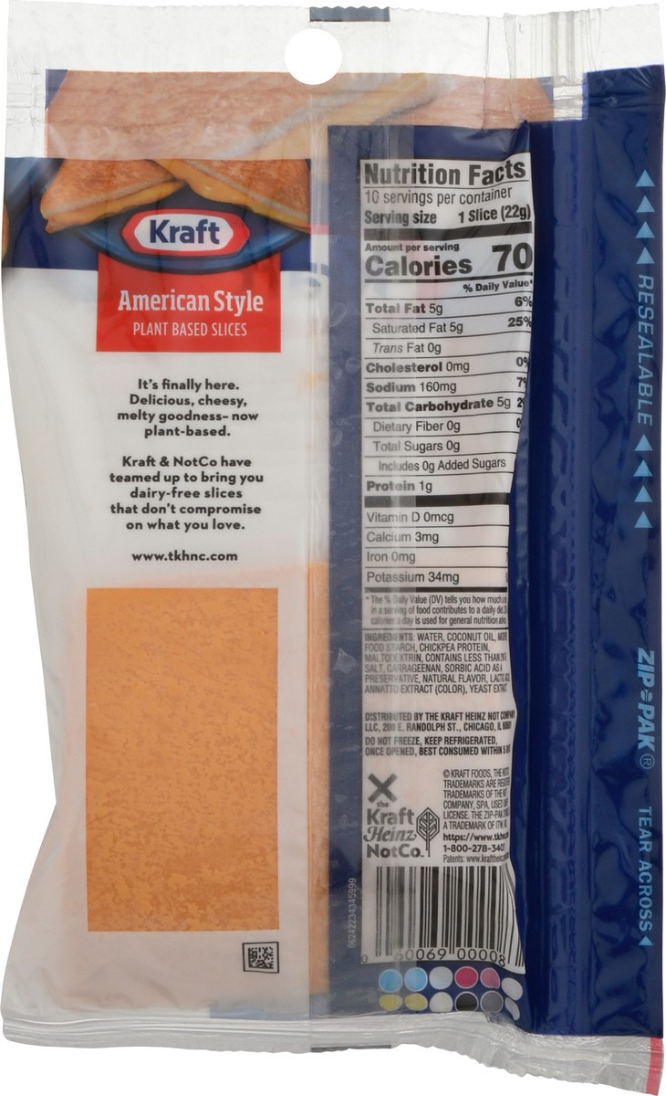 slide 5 of 9, Kraft American Style Plant Based Slices 10 ea, 10 ct