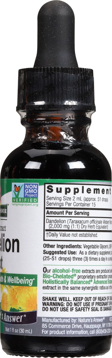 slide 5 of 9, Nature's Answer 2000 mg Dandelion Root Fluid Extract 1 fl oz, 1 fl oz