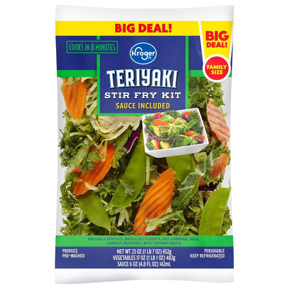 slide 2 of 2, Kroger Teriyaki Stir Fry Kit Family Size, 23 oz