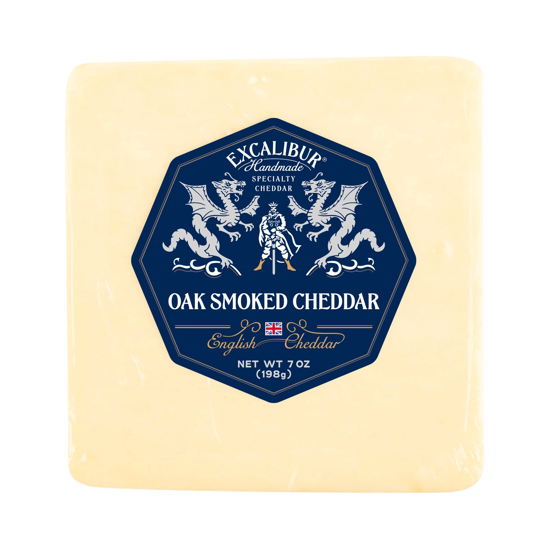 slide 1 of 1, Excalibur Oak Smoked Cheddar Cheese 7 oz, 7 oz