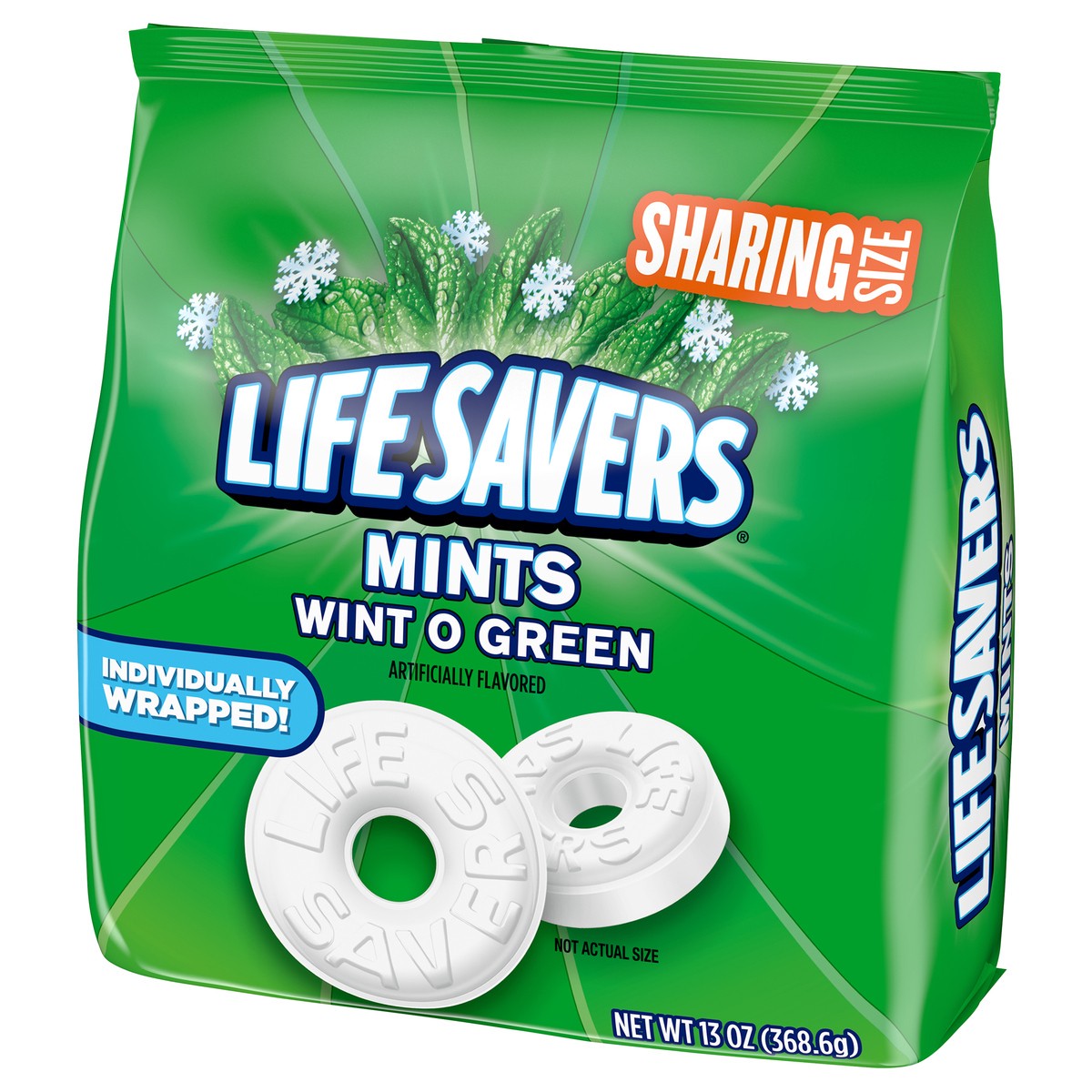 slide 3 of 4, LIFE SAVERS Wint-O-Green Breath Mints Hard Candy, Sharing Size, 13 oz Bag, 13 oz