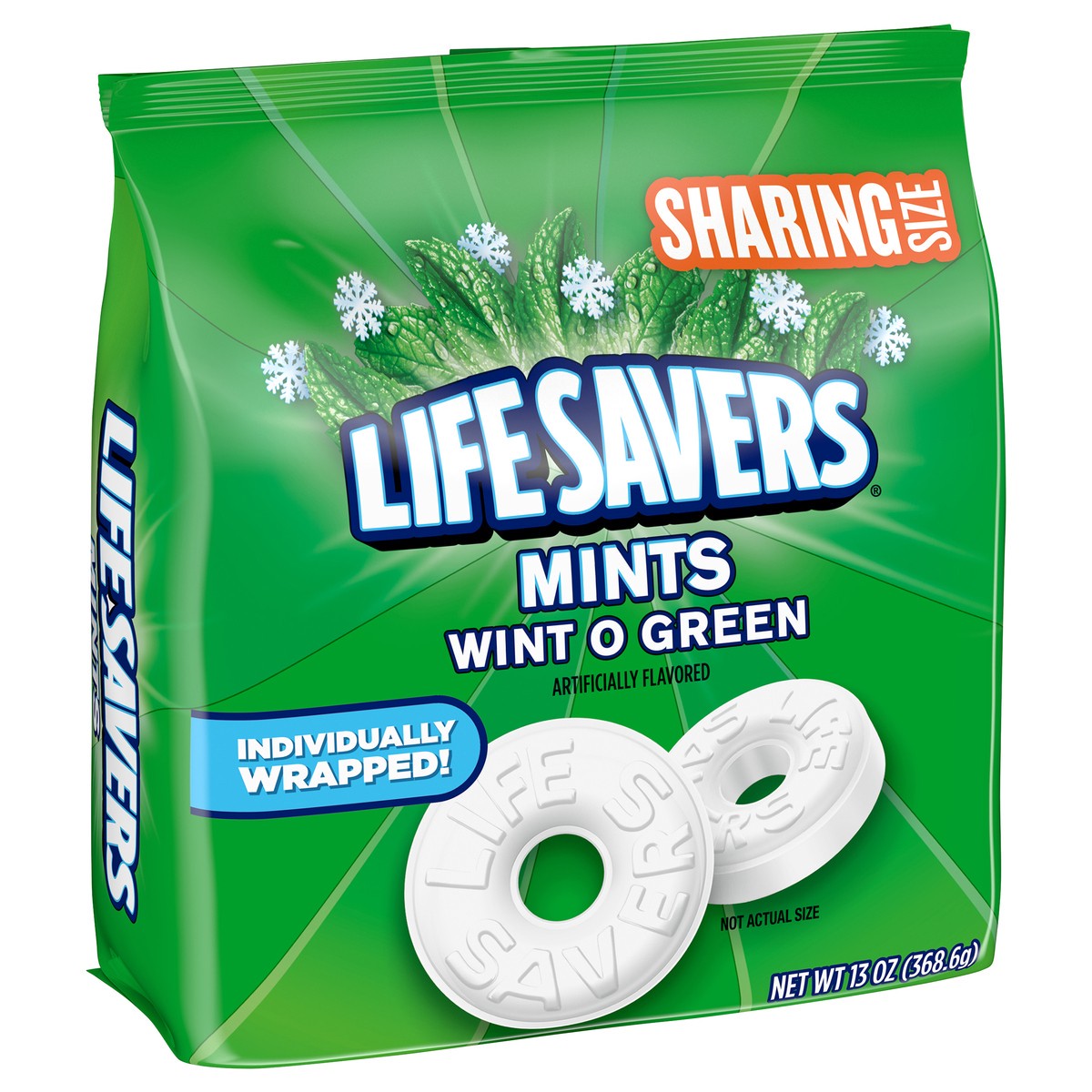 slide 2 of 4, LIFE SAVERS Wint-O-Green Breath Mints Hard Candy, Sharing Size, 13 oz Bag, 13 oz