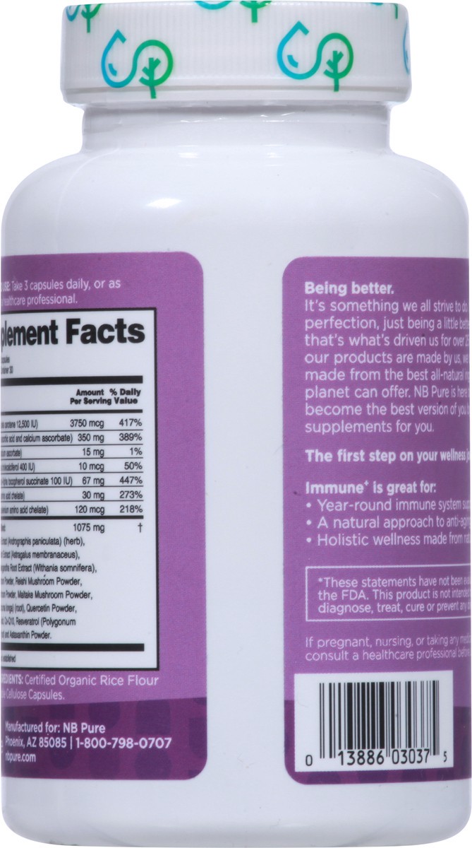 slide 8 of 9, NBPure Care Immune+ 90 Capsules, 90 ct
