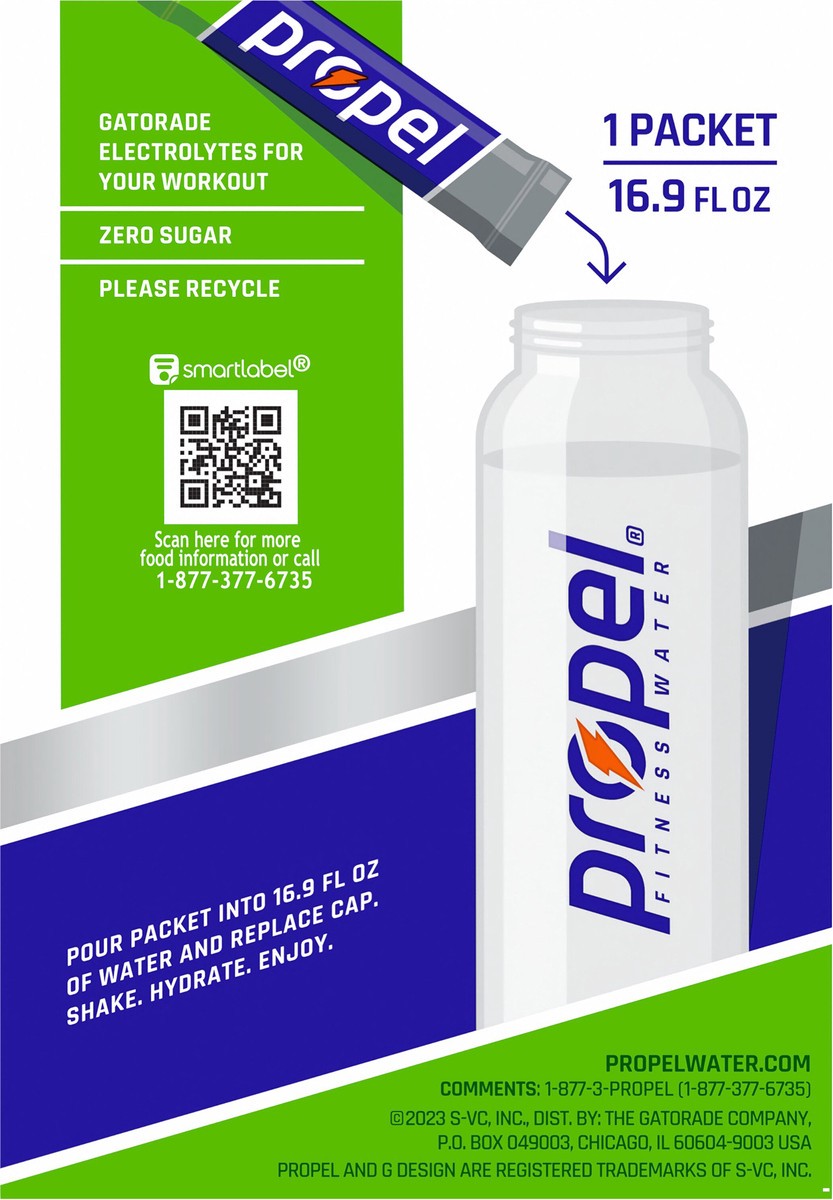 slide 2 of 8, Propel Electrolyte Water Beverage Mix, 10 ct