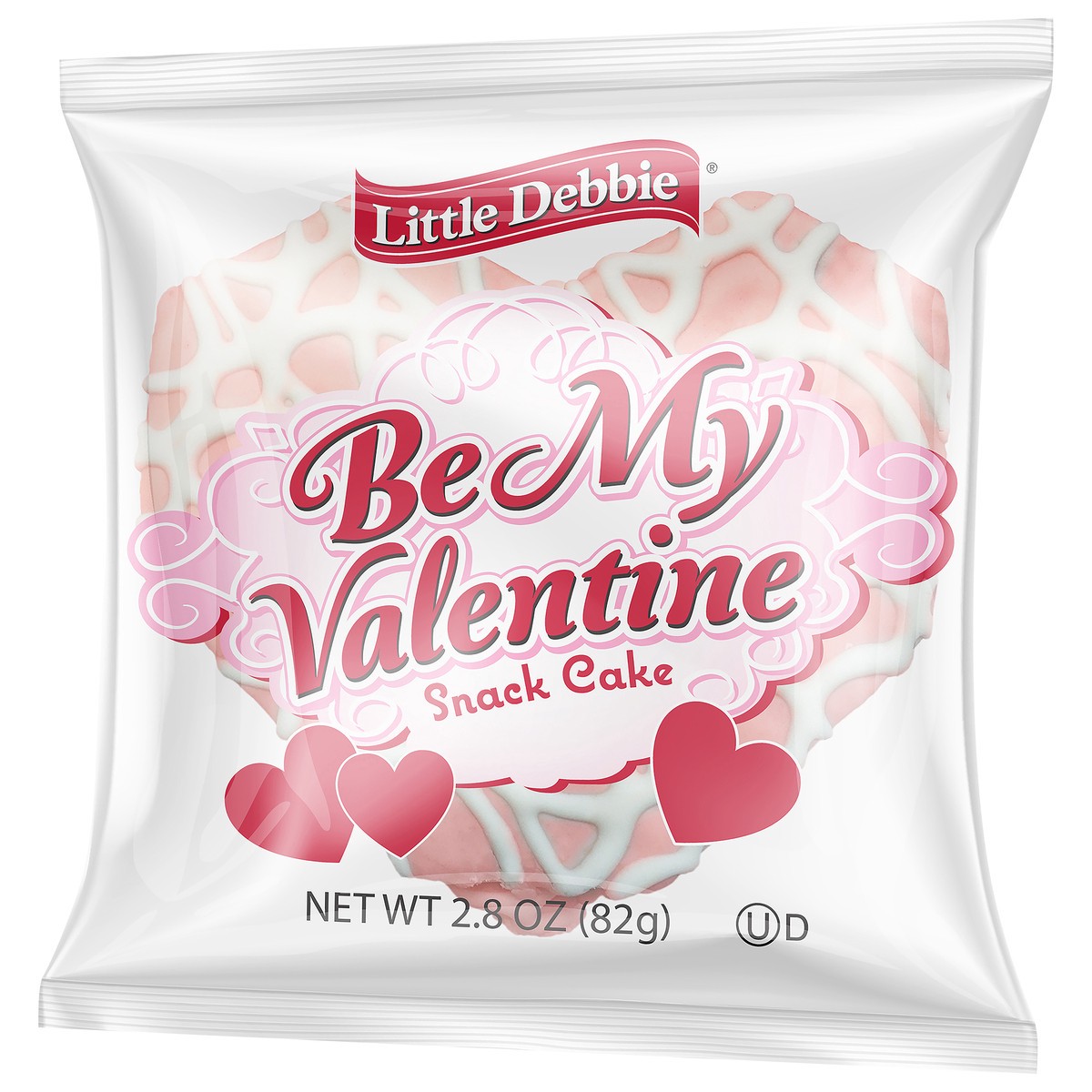 slide 2 of 9, Little Debbie Snack Cakes, Little Debbie Snack Be My Valentine Cake (vanilla), 2.8 oz