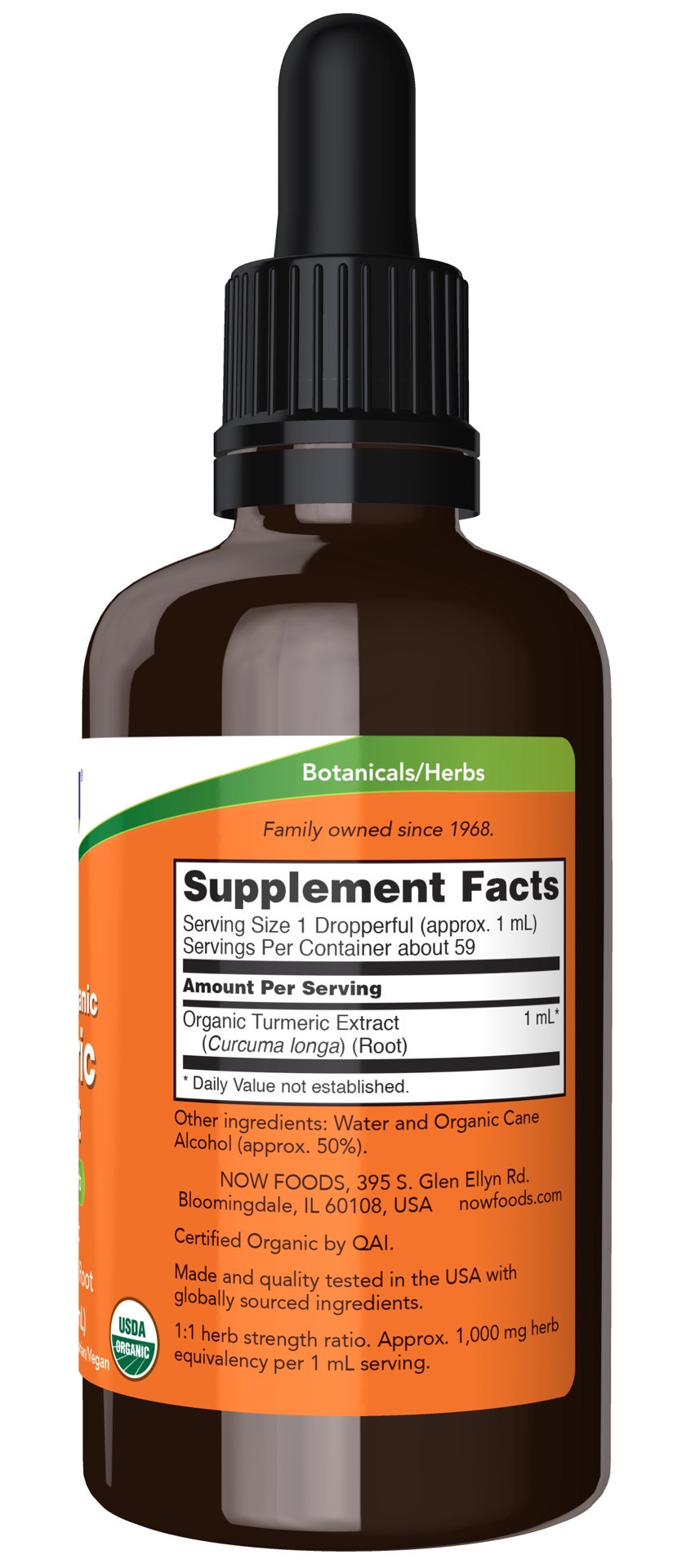 slide 2 of 4, NOW Turmeric Extract Liquid, Organic - 2 fl. oz., 2 fl oz