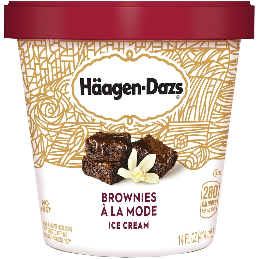 slide 1 of 7, Häagen-Dazs Destination Series Brownie a la Mode Ice Cream, 14 oz