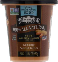 Old Home 100% All Natural Creamy Peanut Butter 24 oz