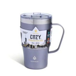 Manna Cozy Stainless Steel Coffee Mug - Purple Metallic