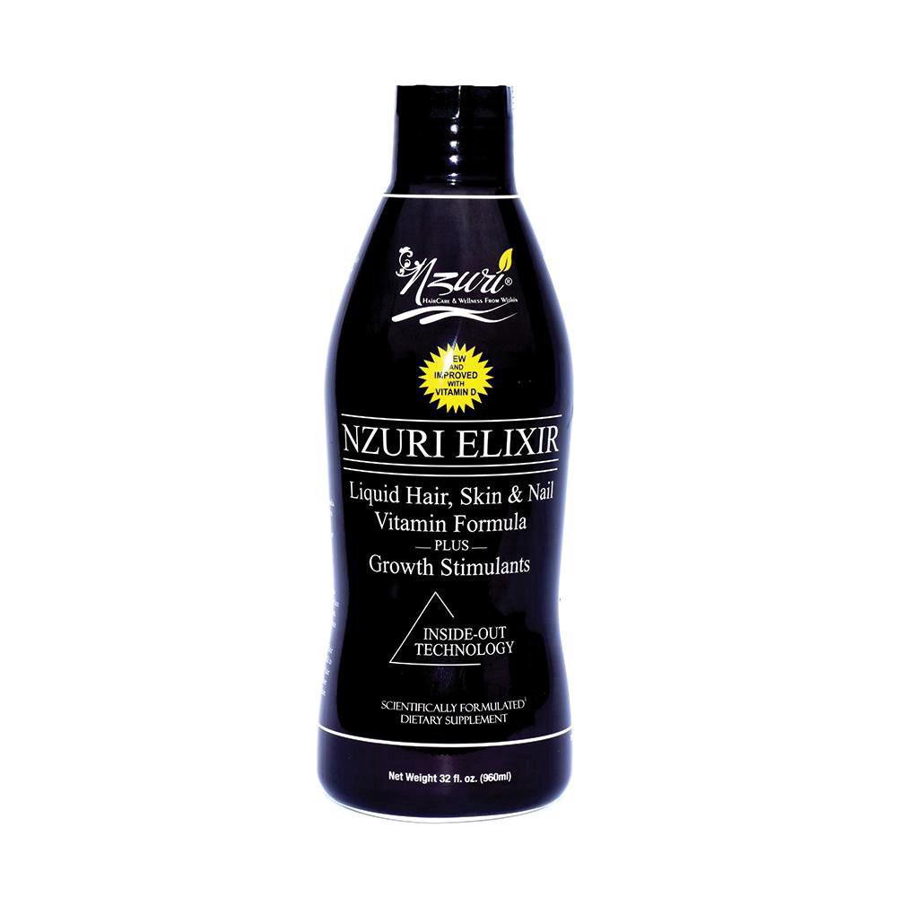 slide 1 of 1, Nzuri Vida Nzuri Elixir Liquid Hair Vitamin Plus Growth Stimulants, 32 oz
