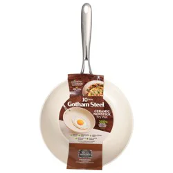 Gotham Steel Ceramic Fry Pan - Cream