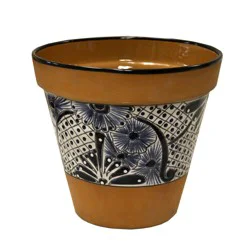Blue Orange Pottery Blue Talavera Planter 3