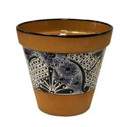 Blue Orange Pottery Blue Talavera Planter 3
