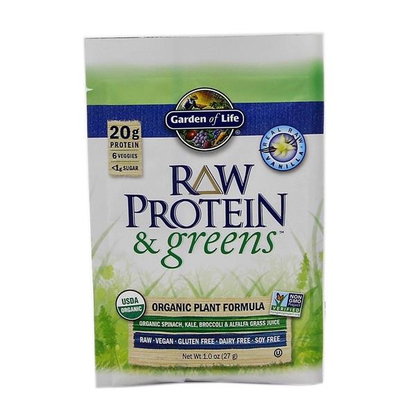 slide 1 of 1, Garden of Life Raw Protein & Greens Vanilla Organic Plant Formula, 1 oz