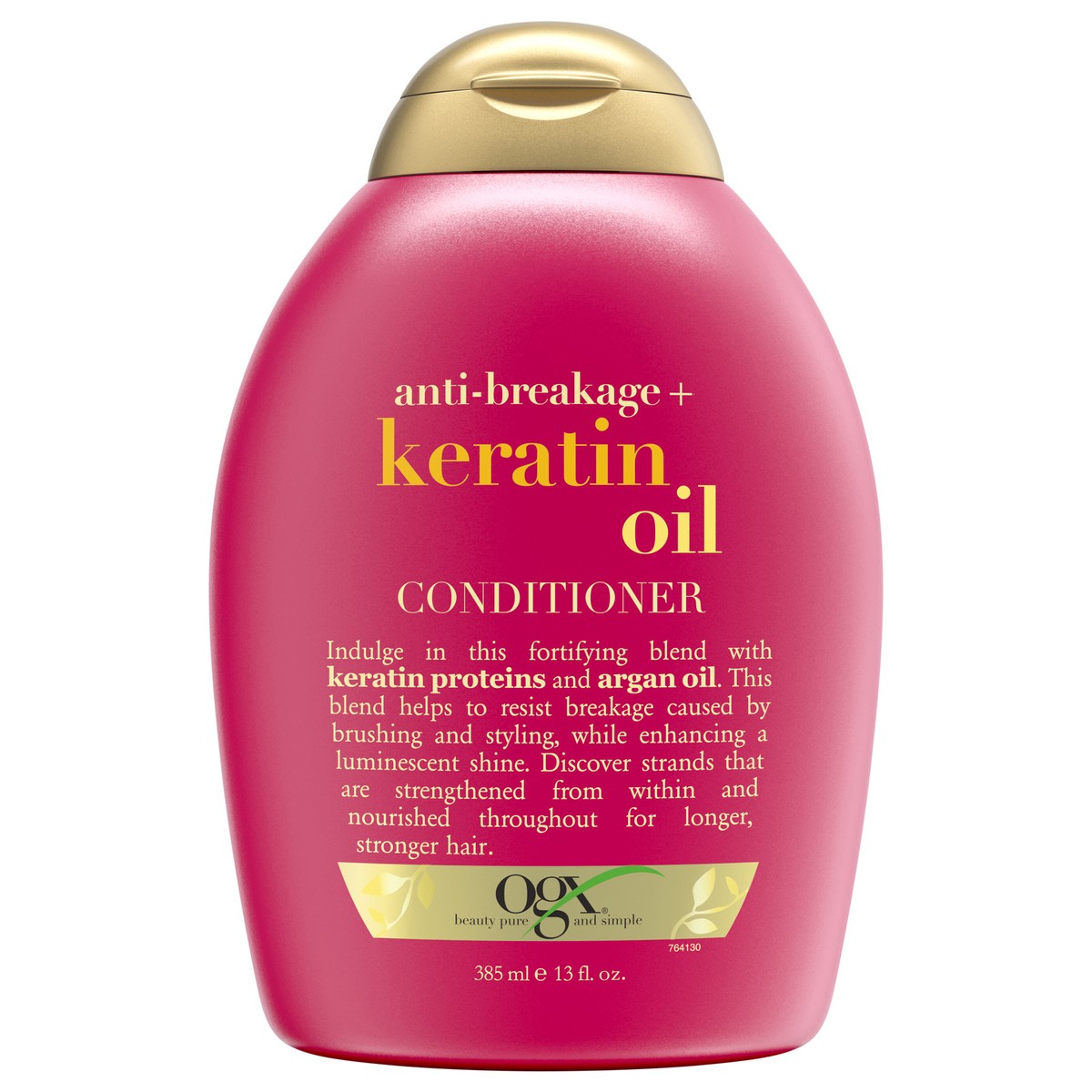 slide 4 of 4, OGX Anti-Breakage + Keratin Oil Fortifying Conditioner, 13 fl oz, 385 ml
