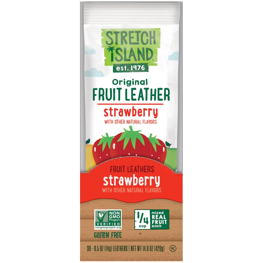 slide 1 of 1, Stretch Island Fruit Co. Original Strawberry Fruit Leathers, 15 oz