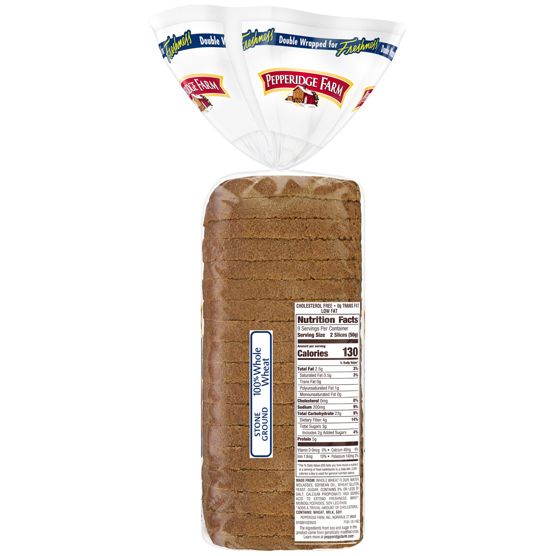 slide 9 of 10, Pepperidge Farm Stone Ground 100% Whole Wheat Bread, 16 oz. Loaf, 16 oz