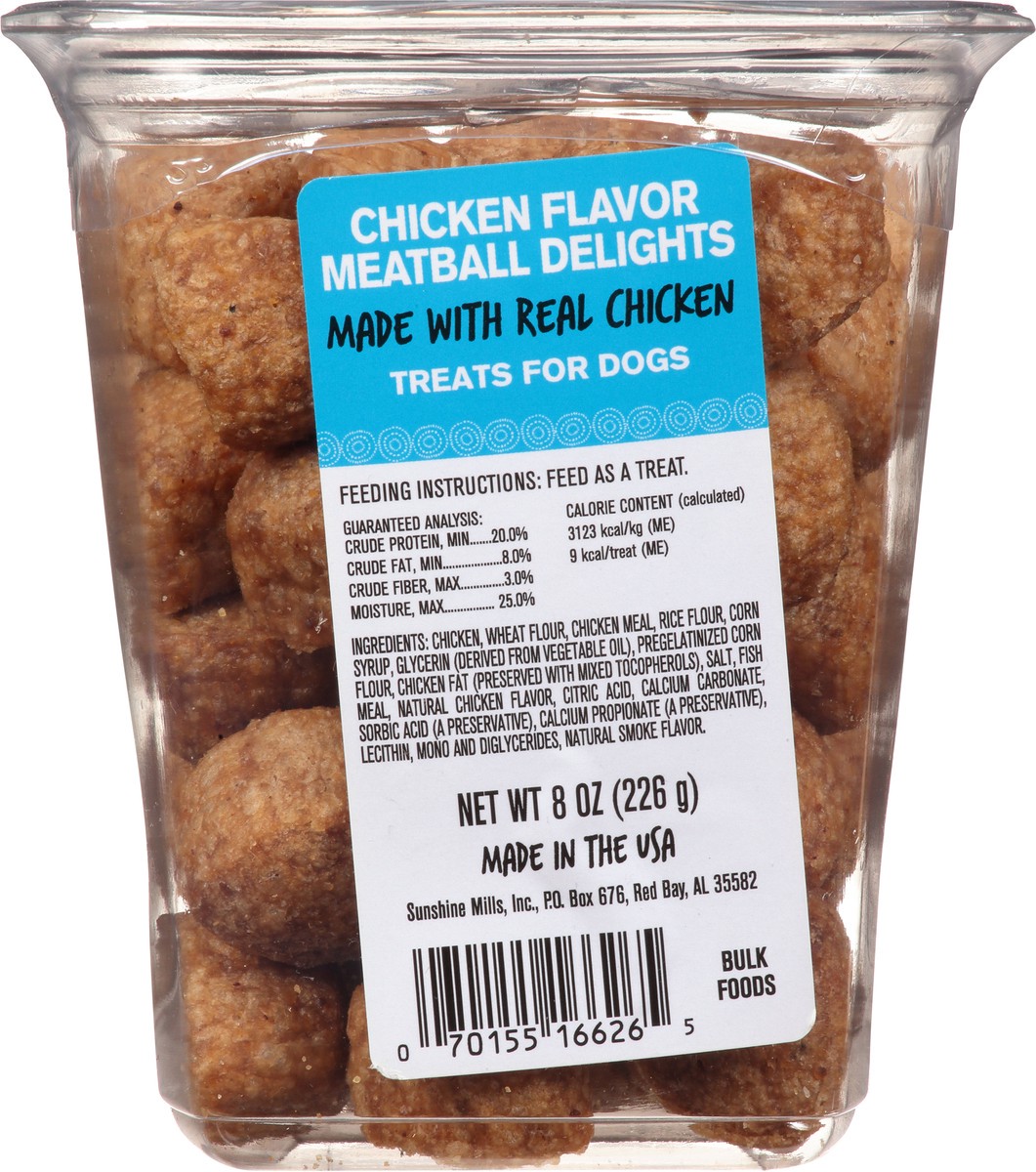 slide 6 of 9, Sunshine Mills Meatball Delights Chicken Flavor Dog Treats, 8 oz