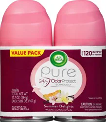 Air Wick Automatic Air Freshener Spray Refill, 2ct, Summer Delights, Essential Oils