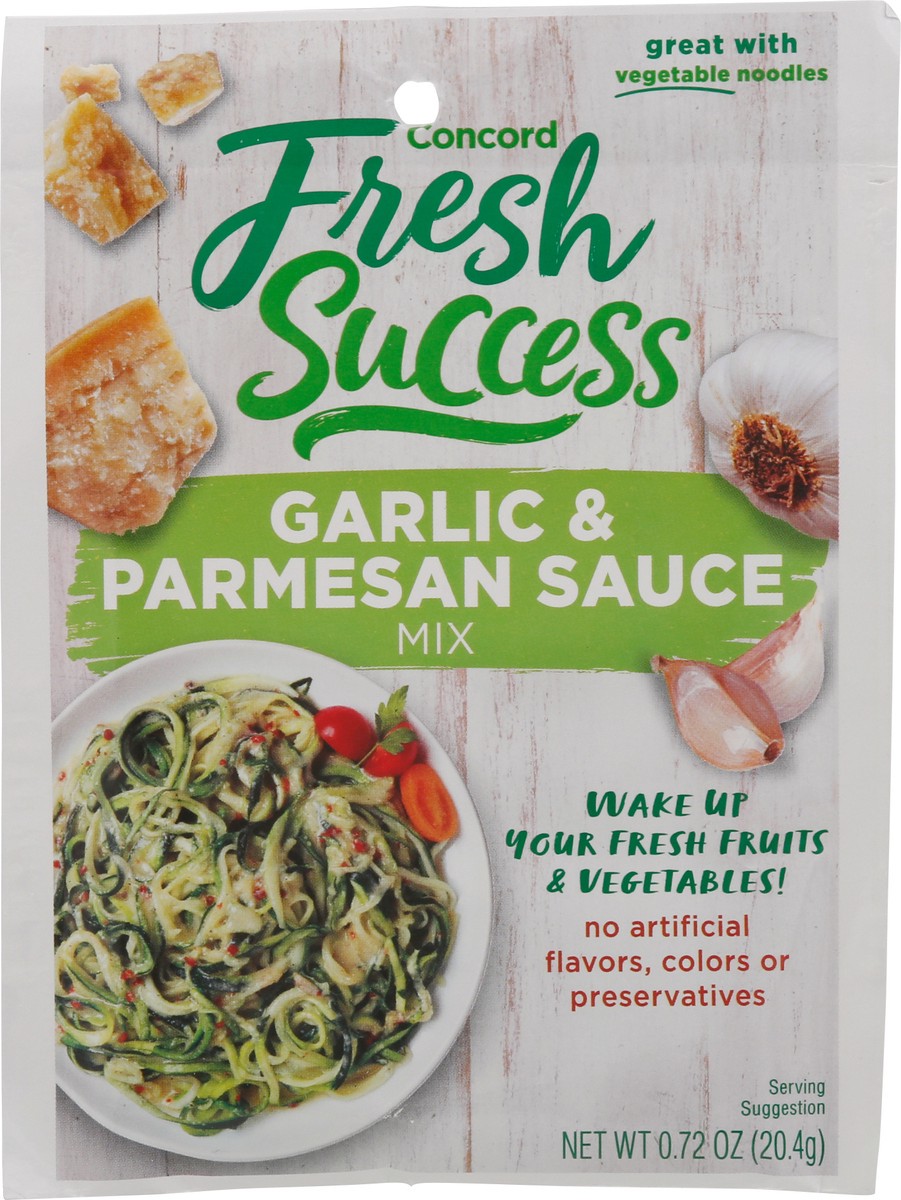 slide 7 of 12, Concord Foods Fresh Success Garlic & Parmesan Sauce Mix 0.72 oz, 0.72 oz